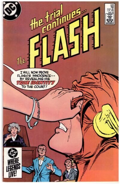 THE FLASH #345 Trial Of The Flash Continues DC Comics 1985 VF-
