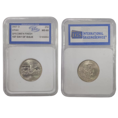25 Cents 2007 D Utah United States Specimen Finish 1ST Day Of Issue MS-69 5185664