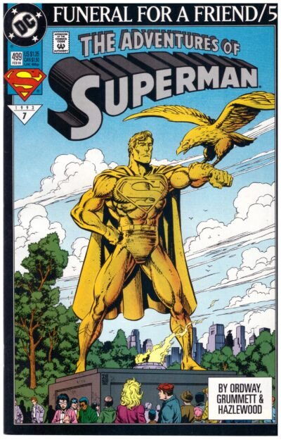 Adventures of Superman #499 published by DC Comics in February 1993.
