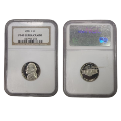 5 Cents Jefferson Nickel S San Francisco United State Of America 2000 NGC Certified 5C PF 69 Ultra Cameo