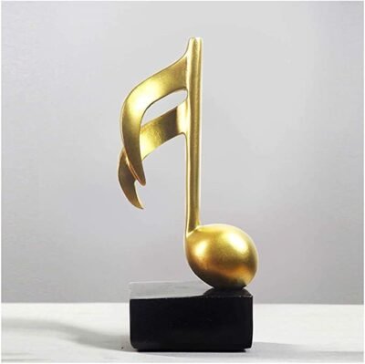 Musical Note Sculpture Hand-Painted Polyresin (Decoration)