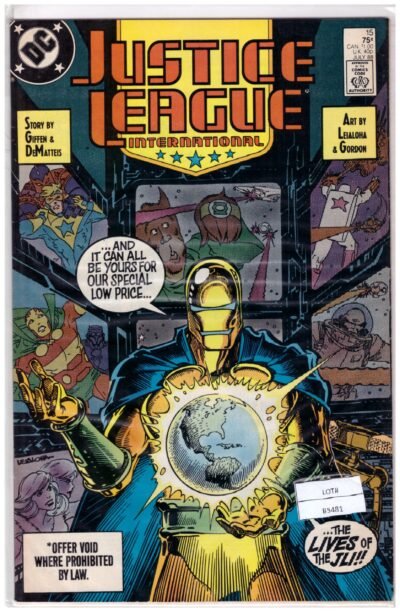 Justice League International #15, published by DC Comics in July 1988.