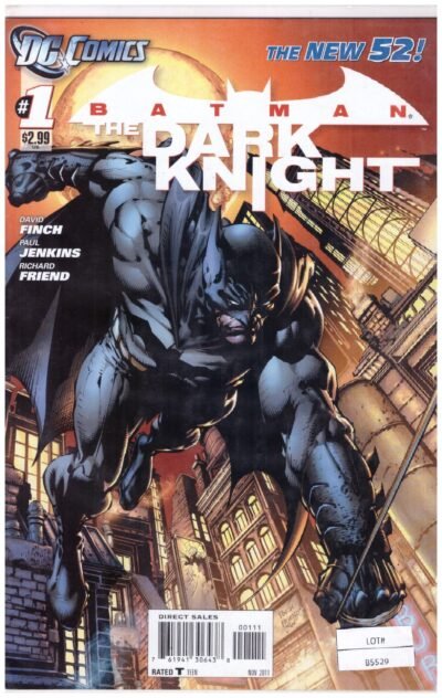 Batman: The Dark Knight #1, featuring a iconic, aggressive cover illustration by artist David Finch.