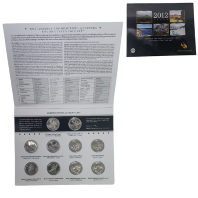 America The Beautiful Quarters Uncirculated Coins Set 2012