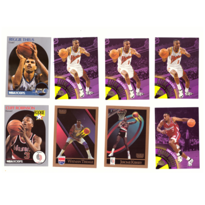 Vintage Basketball Card Collection #15 (14 Cards) 90's Steve Smith, Lamond Murray, Jerome Kersey, Wayman Tisdale & Reggie Theus etc.