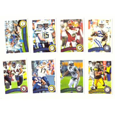 Topps NFL Football Card Collection #18 (25 Cards) Joseph Addai, Emmanuel Sanders, Santana Moss, Jerricho Cotchery & Philip Rivers etc.