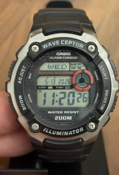 Casio-Wave-Ceptor-Digital-Mens-Watch-Radio-Controlled-200M-Black-Resin-Band.