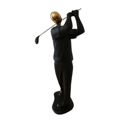 Abstract Craft Resin Golfer Statue