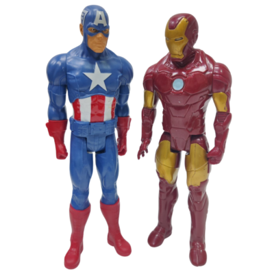 Iron Man & Captain America Figurines 12"