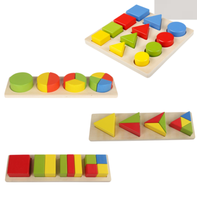 Matching Blocks Game Set (Wooden Toys)