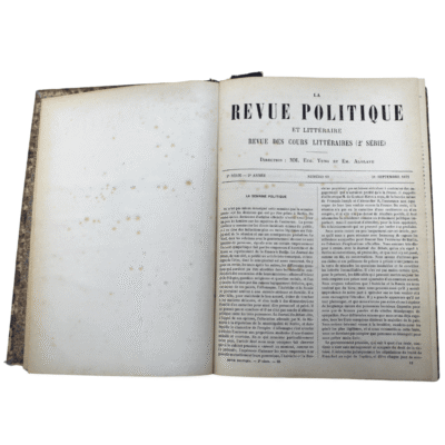 REVEU POLTIQUE ET LITTERAIRE 2 SERIE  21 SEPTEMBER 1872