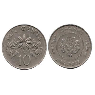 Singapore 10 Cents 1986
