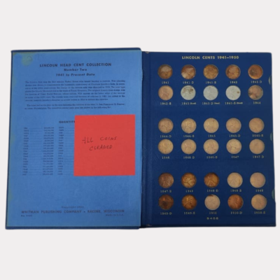 Vintage Lincoln Head Cent Collection  Album by Whiteman Publishing Company (88 Coins)