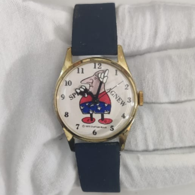 Vintage Rear Spiro Agnew Starfield Swiss Made Wristwatch 1970 Collectors Choice