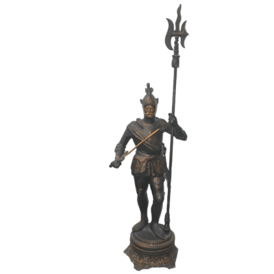 Old Handcrafted Metal Soldier - 42 Inch - Handicraft Showpiece