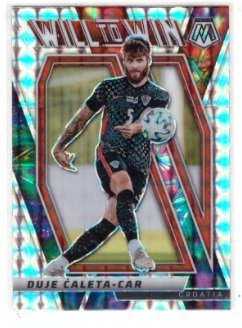 2021-22 Panini Mosaic Road to the FIFA World Cup soccer card featuring Duje Ćaleta-Car.