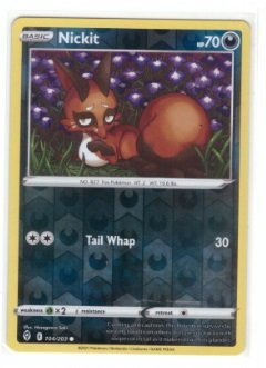 Nickit (104/203) card from the Evolving Skies set.The card appears to be the Reverse Holo