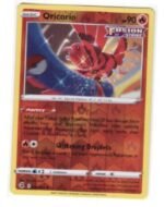 Oricorio card from the Fusion Strike expansion set.It is identified as card 042/264  Reverse Holo version