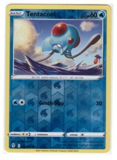 Tentacool Reverse Holo card from the Pokémon TCG: Sword & Shield—Evolving Skies expansion.The card is numbered 026/203 Reverse Holofoil version.