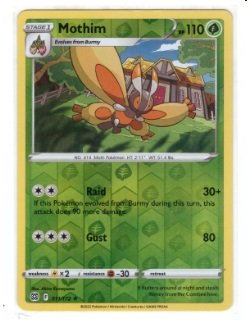 Mothim Pokémon Trading Card from the Brilliant Stars set (011/172) [5.2, 5.4].It is a Reverse Holofoil version
