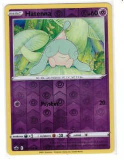Hatenna 071/198 card from the Chilling Reign expansion set.It is a Reverse Holofoil variant,