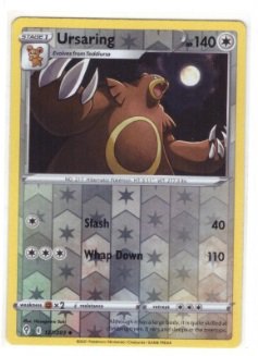 Ursaring card from the Evolving Skies set (number 127/203).It is a Reverse Holo version,