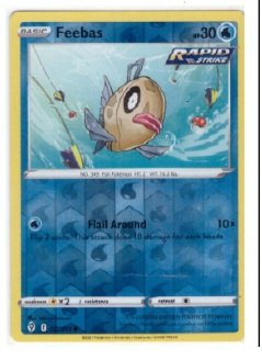 Feebas card from the Evolving Skies set.It is numbered 037/203 and is a Common rarity card.