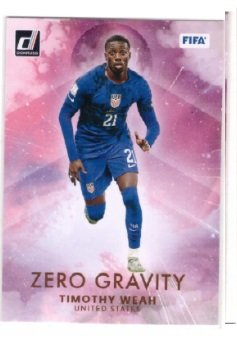 2022-23 Panini Donruss Soccer Timothy Weah "Zero Gravity" insert card #25.