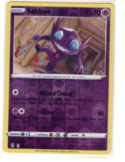 Sableye card from the Pokémon TCG Evolving Skies expansion.It is card number 067/203 and features a Reverse holo finish.