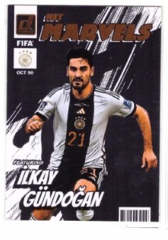 2022-23 Panini Donruss Soccer "Net Marvels" card featuring German footballer İlkay Gündoğan.