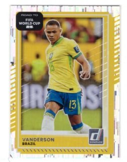 2025-26 Donruss Road to FIFA World Cup card featuring Brazilian player Vanderson,