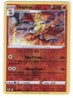 Delphox 027/195 Reverse Holo Rare from the Pokémon TCG Silver Tempest expansion.
