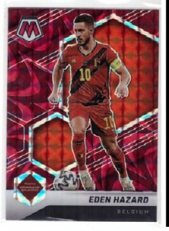 2021-22 Panini Mosaic FIFA Road to World Cup soccer card featuring Eden Hazard (Card #190).