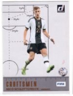 2022-23 Panini Donruss Soccer "Craftsmen" insert card featuring German defender Nico Schlotterbeck.