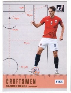 2022-23 Panini Donruss Soccer "Craftsmen" trading card featuring Sander Berge.
