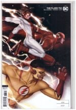 The Flash #761 comic book, specifically the Inhyuk Lee variant cover featuring multiple speedsters.