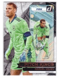 2022-23 Panini Donruss Soccer Pitch Kings card of Manuel Neuer in his Germany kit.