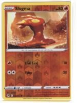 Slugma card from the Fusion Strike expansion.card number 034/264.The version pictured is a Reverse Holo (reverse foil) version.