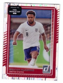 Panini Donruss Road to FIFA World Cup card featuring Weston McKennie.