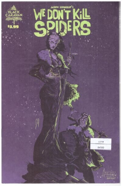We Don't Kill Spiders #1, a supernatural Viking murder mystery comic book published by Scout Comics' Black Caravan imprint in 2021.