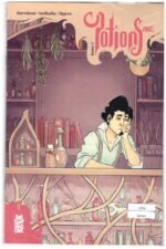 cover of Potions Inc. issue #1 from Mad Cave Studios.The fantasy comic was written by Erik Burnham with art by Stelladia and cover art by Natasha Alterici.