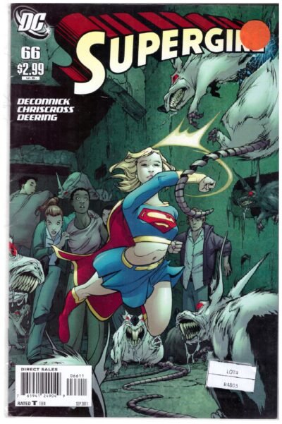 Supergirl (2005-2011) #66, featuring the character Supergirl battling monsters in a dark setting.