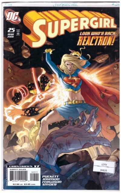 Supergirl (Volume 5) #25, titled "Boom," published by DC Comics in March 2008.