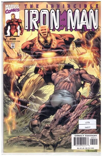 Iron Man Vol. 3 #30, titled "The Man in the Iron Man - Part Five: Blood Brothers," published in July 2000.