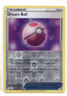 Dream Ball Trainer card from the Pokémon TCG: Sword & Shield—Evolving Skies expansion.It is a Reverse Holo version