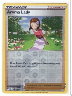 Aroma Lady Supporter card from the Evolving Skies expansion.