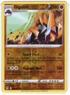 Gigalith 088/203 card from the Pokémon Trading Card Game.It is a Reverse Holo version