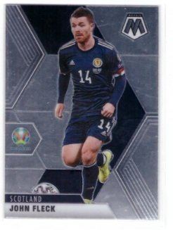 2021 Panini Mosaic UEFA Euro trading card featuring John Fleck in his Scotland national team kit.