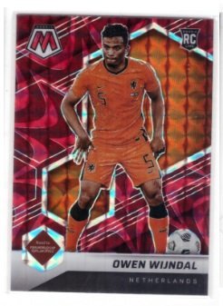 2021 Panini Mosaic FIFA Road to World Cup parallel rookie card featuring Owen Wijndal.