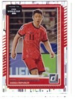 2026 Panini Donruss Road to FIFA World Cup soccer card featuring Hwang Hee-chan of the Korea Republic national team.